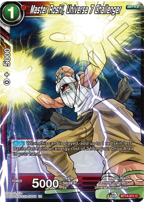 Master Roshi, Universe 7 Challenger card art