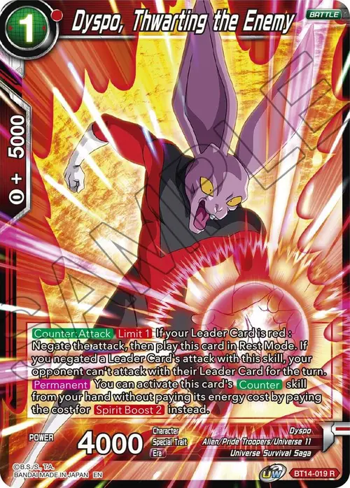 Dyspo, Thwarting the Enemy card art
