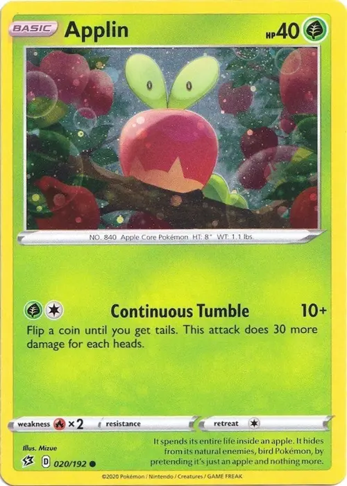 Applin - 020/192 (Cosmos Holo) card art