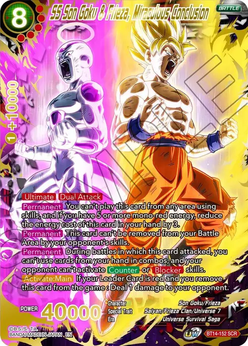 SS Son Goku & Frieza, Miraculous Conclusion card art