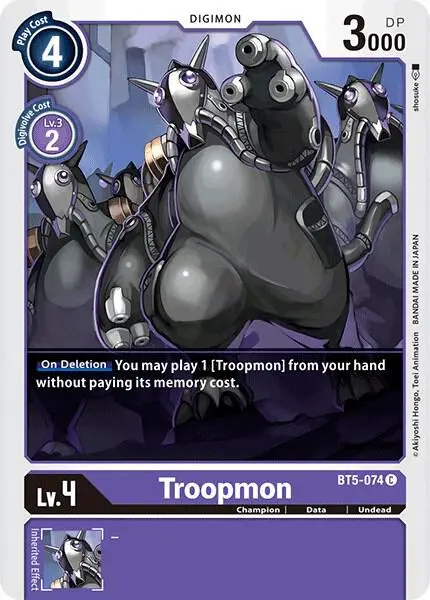 Troopmon card art