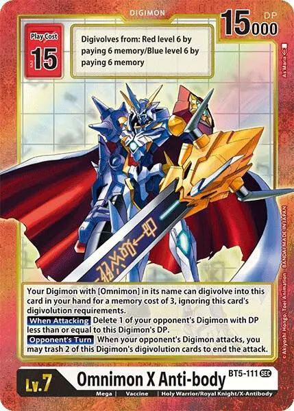 Omnimon X Anti-body (Alternate Art) card art