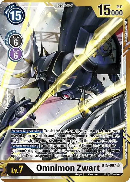 Omnimon Zwart (Alternate Art - Kenji Watanabe) card art