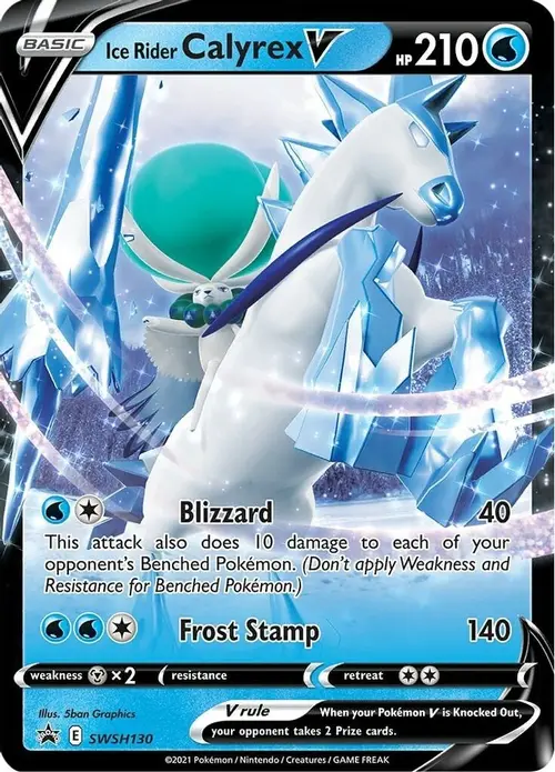 Ice Rider Calyrex V - SWSH130 card art