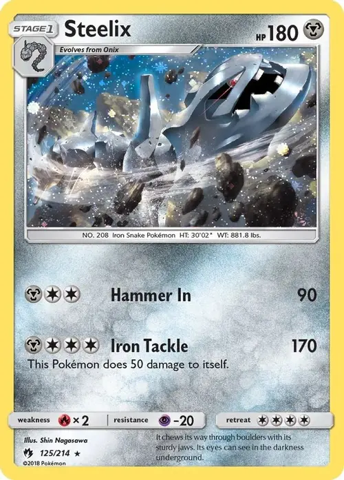 Steelix - 125/214 (Cosmos Holo) card art