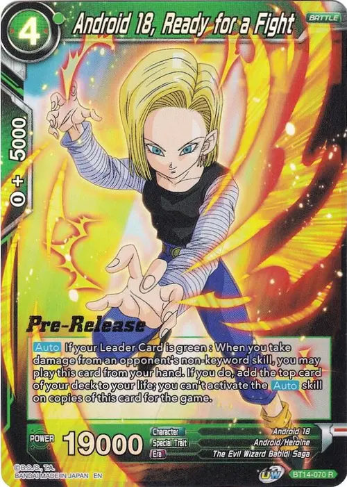 Android 18, Ready for a Fight card art