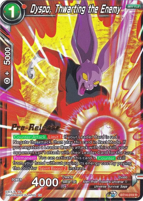 Dyspo, Thwarting the Enemy card art