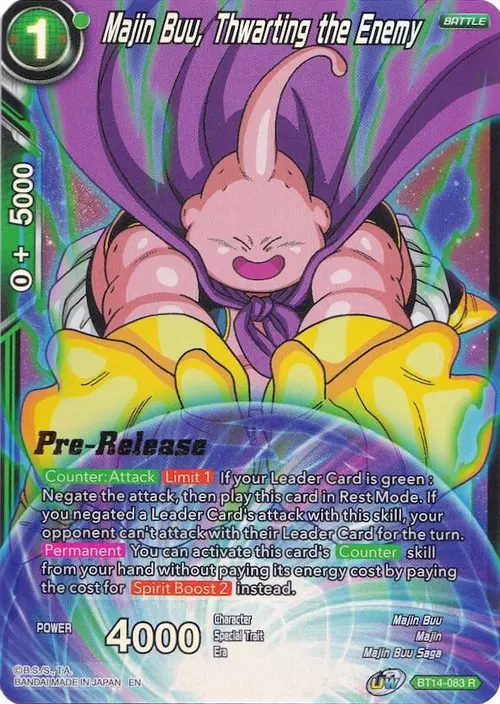 Majin Buu, Thwarting the Enemy card art