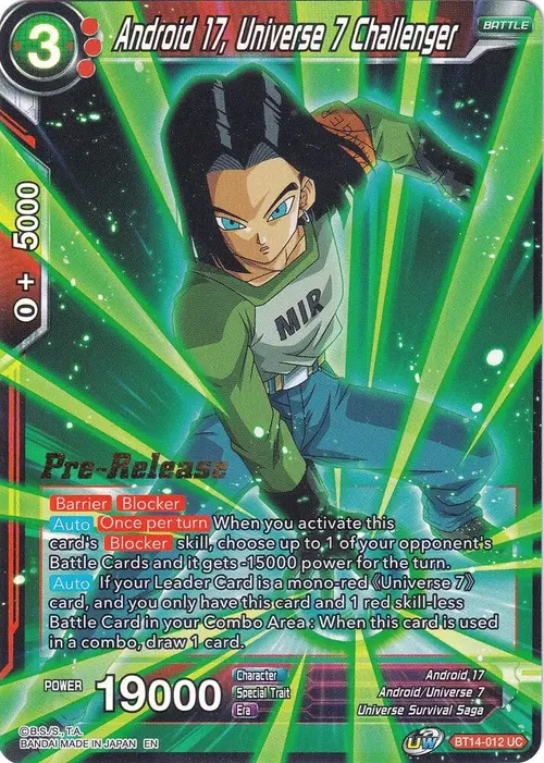 Android 17, Universe 7 Challenger card art