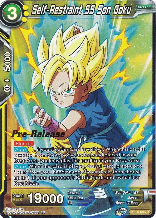 Self-Restraint SS Son Goku card art
