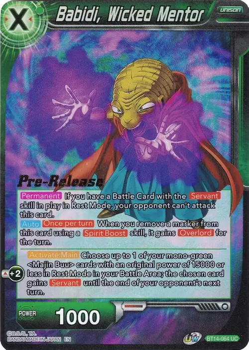 Babidi, Wicked Mentor card art