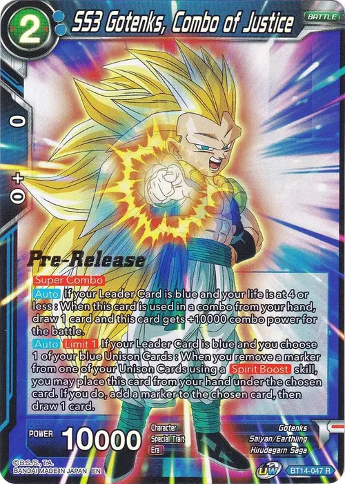SS3 Gotenks, Combo of Justice card art