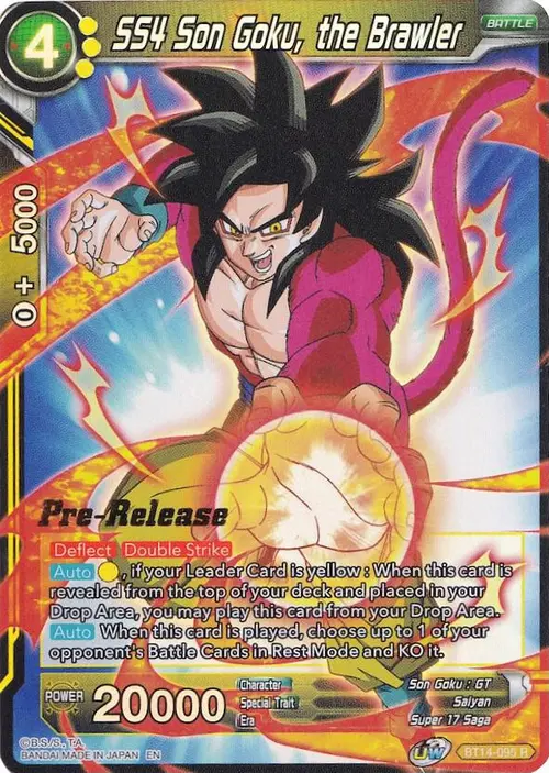 SS4 Son Goku, the Brawler card art