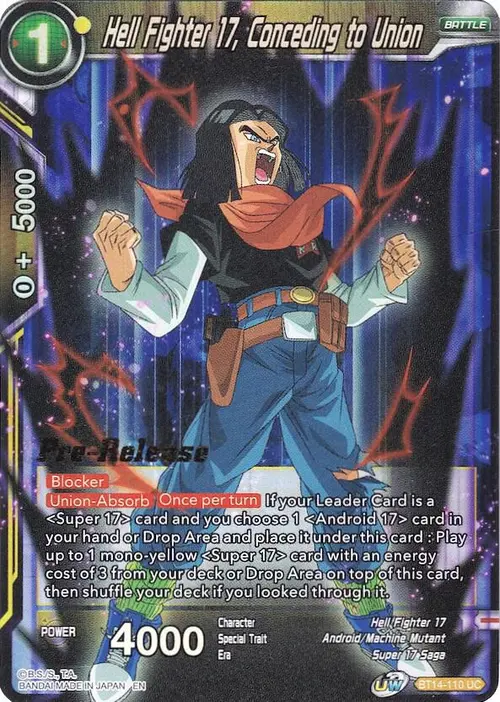 Hell Fighter 17, Conceding to Union card art