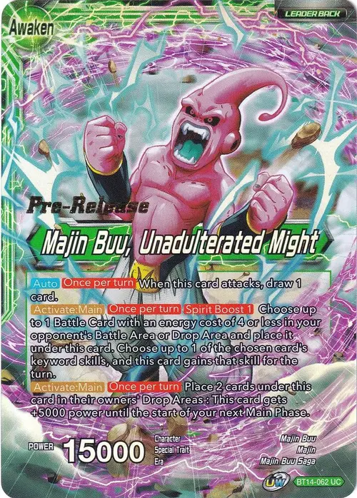 Majin Buu // Majin Buu, Unadulterated Might card art