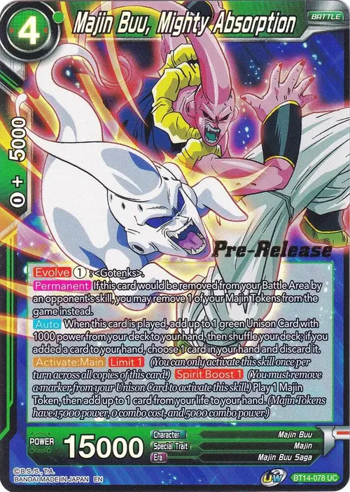 Majin Buu, Mighty Absorption card art