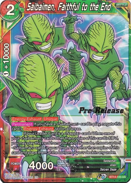 Saibaimen, Faithful to the End card art