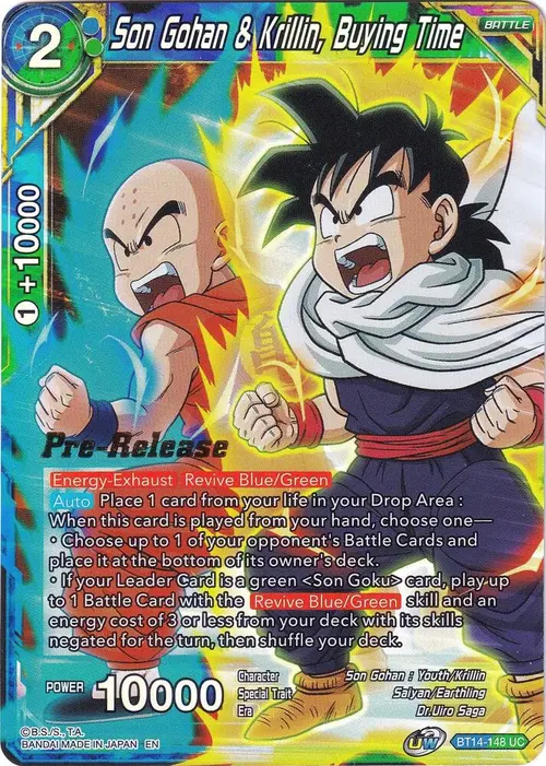 Son Gohan & Krillin, Buying Time card art