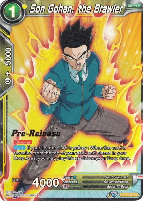 Son Gohan, the Brawler card art