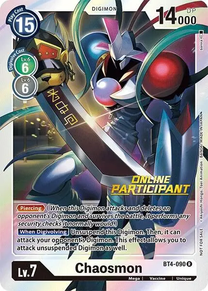 Chaosmon - BT4-090 (2021 Championship Online Regional) [Online Participant] card art