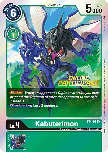 Kabuterimon - ST4-08 (2021 Championship Online Regional) [Online Participant] card art