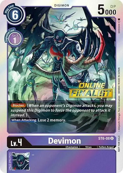 Devimon - ST6-08 (2021 Championship Online Regional) [Online Finalist] card art