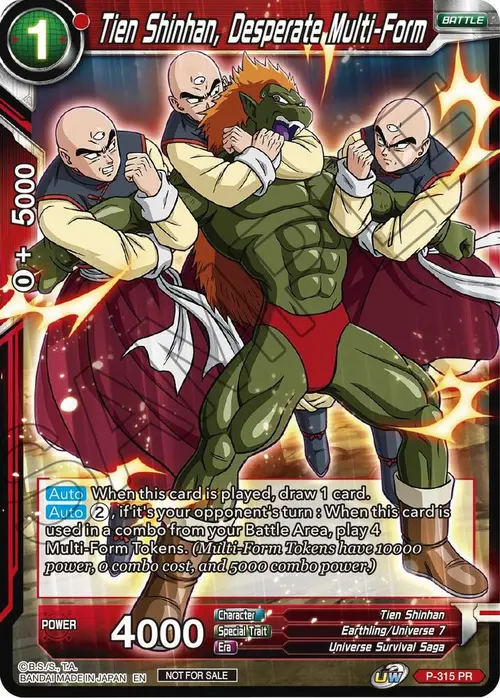 Tien Shinhan, Desperate Multi-Form card art