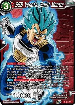 SSB Vegeta, Spirit Mentor (Winner Stamped) card art