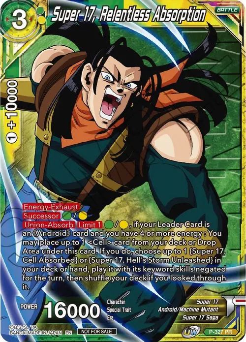 Super 17, Relentless Absorption (Winner Stamped) card art
