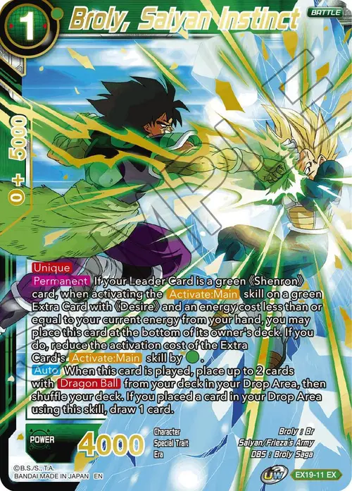 Broly, Saiyan Instinct card art