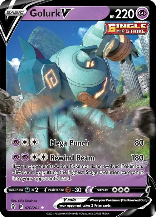 Golurk V card art