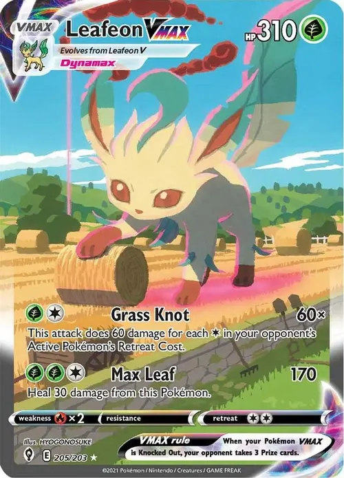 Leafeon VMAX (Alternate Art Secret) card art