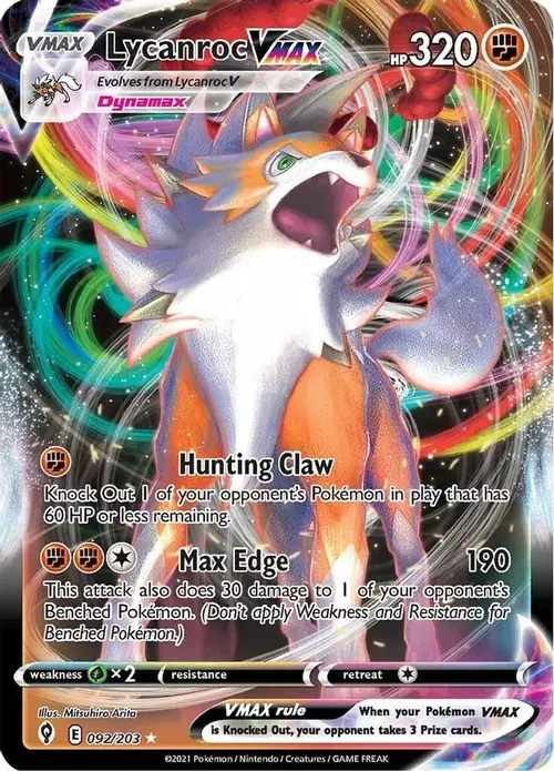 Lycanroc VMAX card art