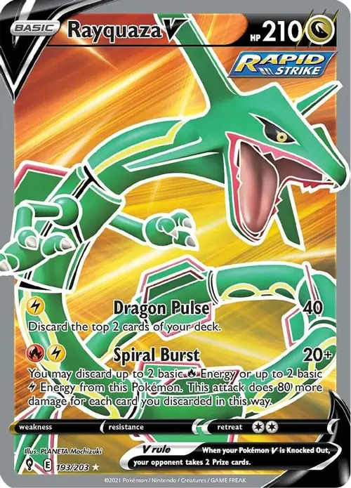 Rayquaza V (Full Art) card art