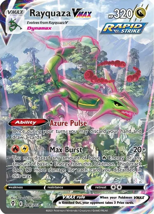 Rayquaza VMAX (Alternate Art Secret) card art