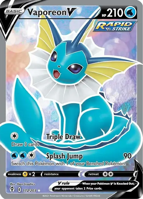 Vaporeon V (Full Art) card art