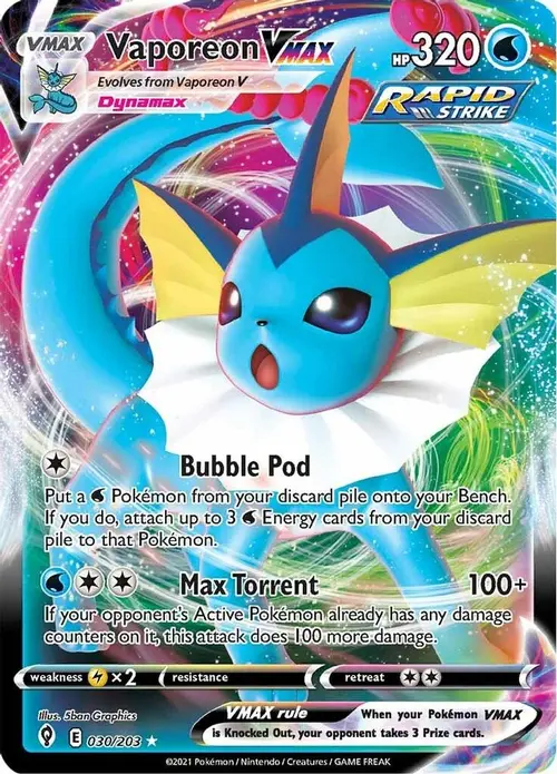 Vaporeon VMAX card art