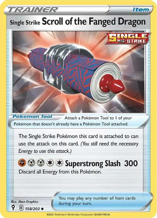 Single Strike Scroll of the Fanged Dragon card art