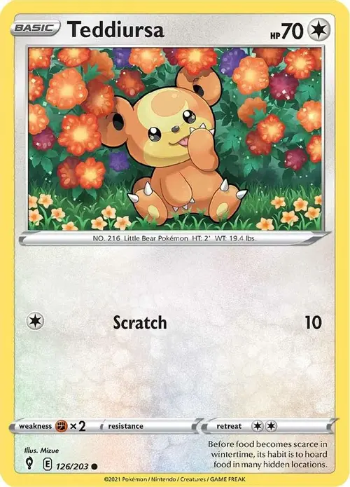 Teddiursa card art