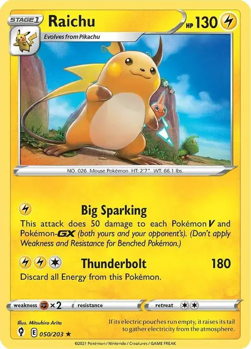 Raichu card art