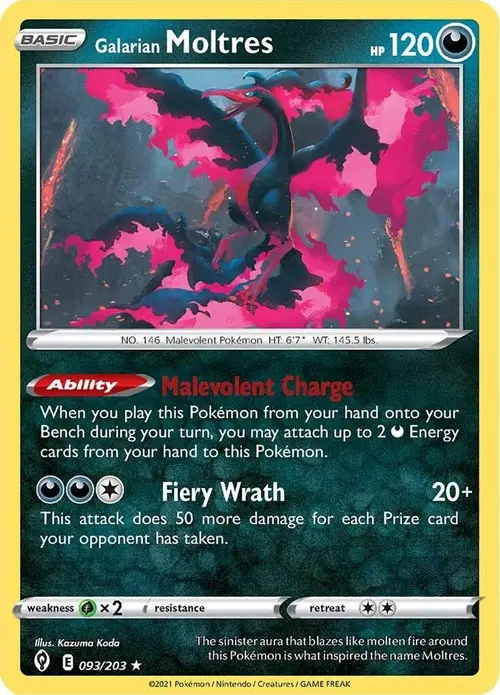 Galarian Moltres card art