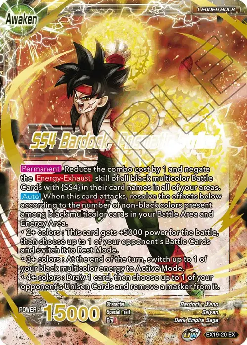 Bardock // SS4 Bardock, Prismatic Striker card art