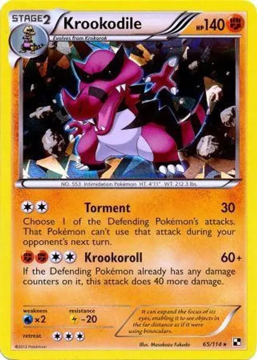 Krookodile - 65/114 (Cracked Ice Holo) card art