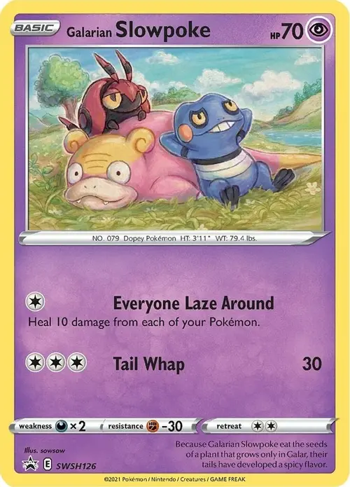 Galarian Slowpoke - SWSH126 card art