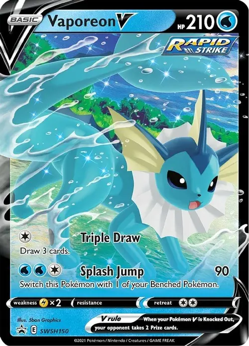 Vaporeon V - SWSH150 card art