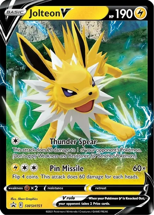 Jolteon V - SWSH151 card art