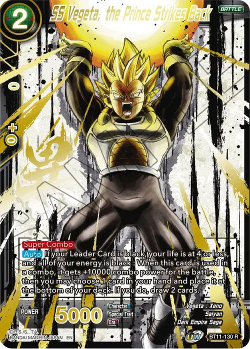 SS Vegeta, the Prince Strikes Back (Alternate Art) card art