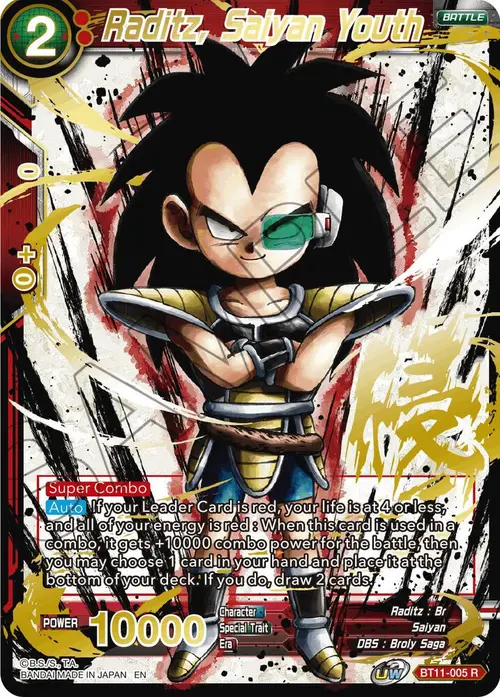 Raditz, Saiyan Youth (Alternate Art) card art