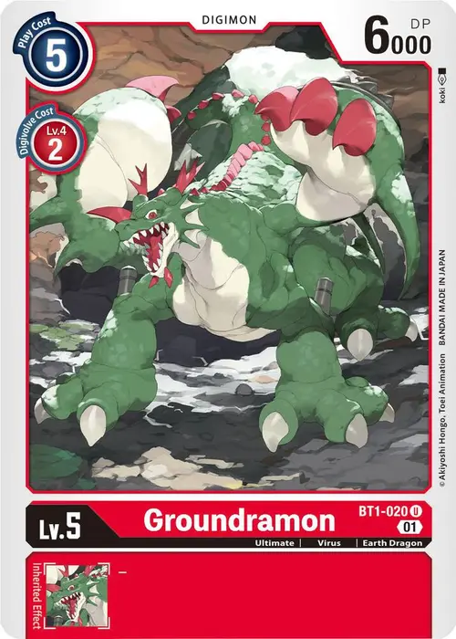 Groundramon - BT1-020 (Alternate Art) card art