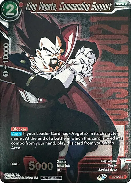 King Vegeta, Commanding Support (Championship Pack 2021 Vol.3) card art